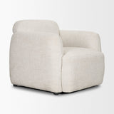 Saga Cream Fabric Upholstered Chair by Mercana at Eve Furniture