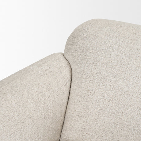 Saga Cream Fabric Upholstered Chair by Mercana at Eve Furniture