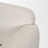 Saga Cream Fabric Upholstered Chair by Mercana at Eve Furniture