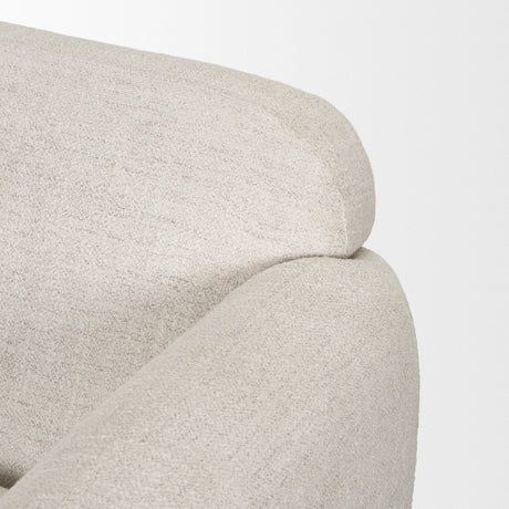 Saga Cream Fabric Upholstered Chair by Mercana at Eve Furniture