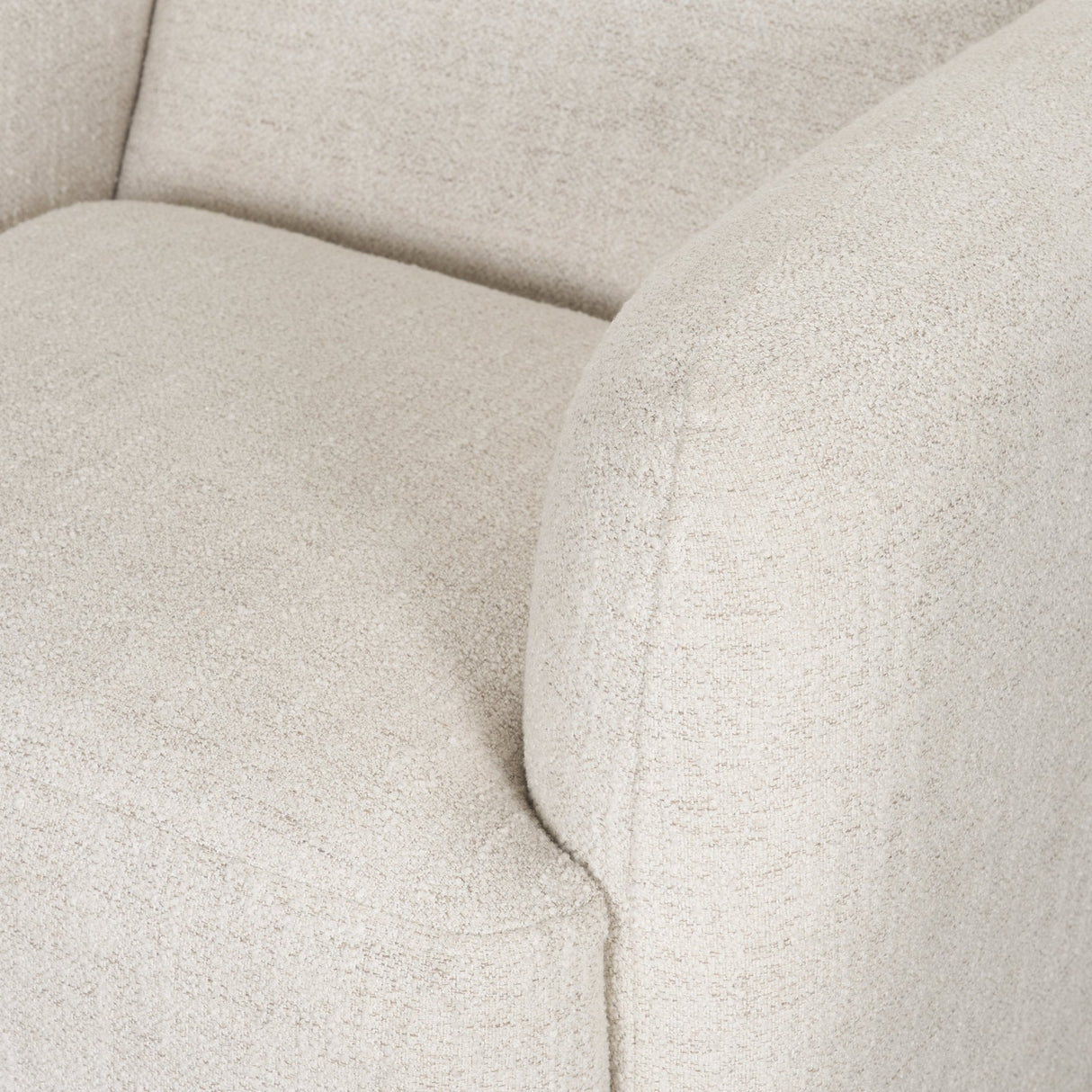 Saga Cream Fabric Upholstered Chair by Mercana at Eve Furniture