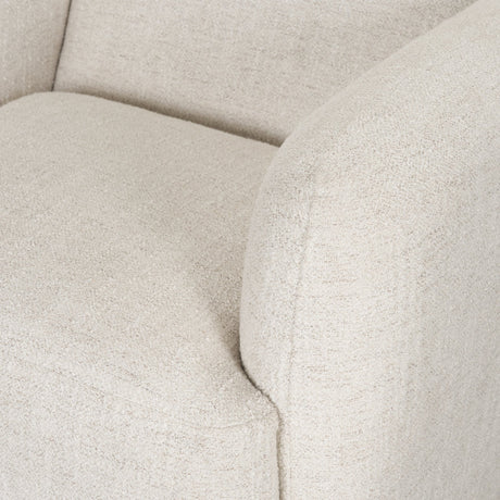 Saga Cream Fabric Upholstered Chair by Mercana at Eve Furniture