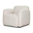 Saga Cream Fabric Upholstered Chair by Mercana at Eve Furniture