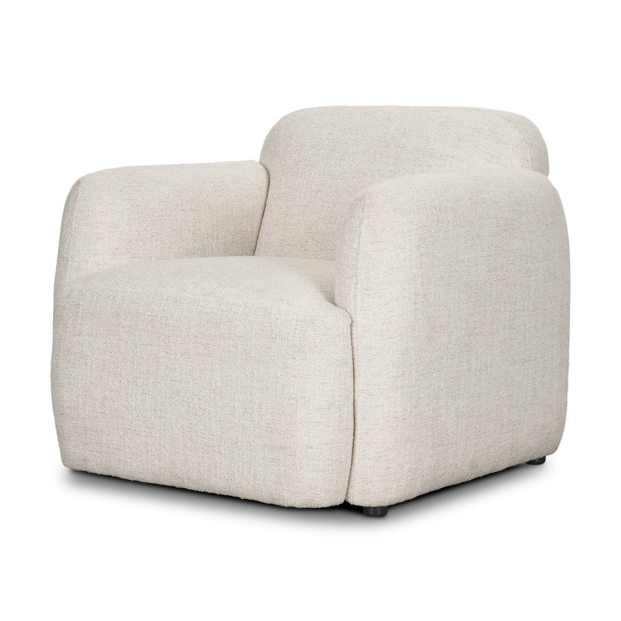 Saga Cream Fabric Upholstered Chair by Mercana at Eve Furniture
