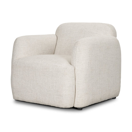 Saga Cream Fabric Upholstered Chair by Mercana at Eve Furniture