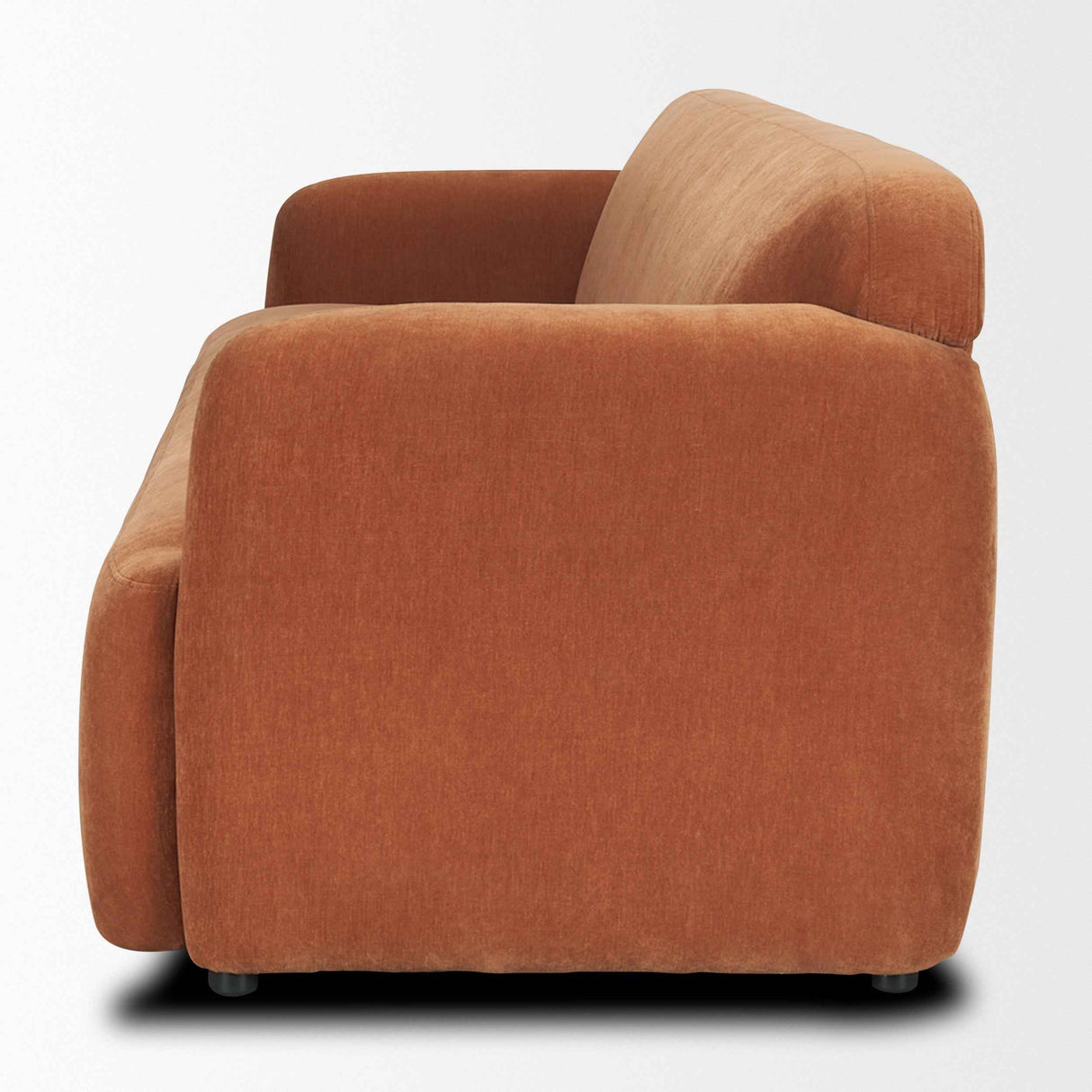 Saga Stonewashed Rust Chenille Fabric 3 Seater Sofa by Mercana at Eve Furniture