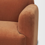Saga Stonewashed Rust Chenille Fabric 3 Seater Sofa by Mercana at Eve Furniture