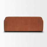 Saga Stonewashed Rust Chenille Fabric 3 Seater Sofa by Mercana at Eve Furniture