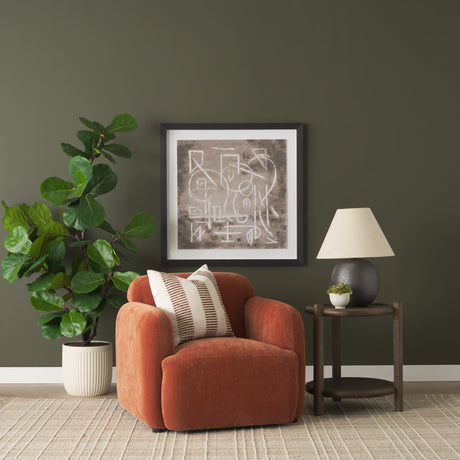 Saga Stonewashed Rust Chenille Fabric Upholstered Chair by Mercana at Eve Furniture