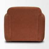 Saga Stonewashed Rust Chenille Fabric Upholstered Chair by Mercana at Eve Furniture