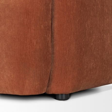 Saga Stonewashed Rust Chenille Fabric Upholstered Chair by Mercana at Eve Furniture