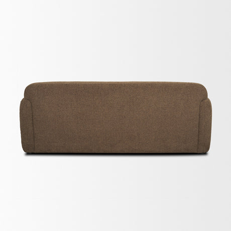 Saga Textured Brown Plush Fabric 3 Seater Sofa by Mercana at Eve Furniture