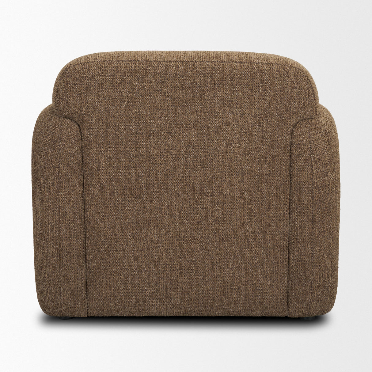 Saga Textured Brown Plush Fabric Upholstered Chair by Mercana at Eve Furniture