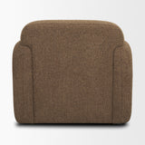Saga Textured Brown Plush Fabric Upholstered Chair by Mercana at Eve Furniture