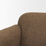 Saga Textured Brown Plush Fabric Upholstered Chair by Mercana at Eve Furniture