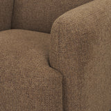 Saga Textured Brown Plush Fabric Upholstered Chair by Mercana at Eve Furniture