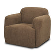 Saga Textured Brown Plush Fabric Upholstered Chair by Mercana at Eve Furniture