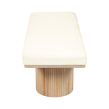 Sagano White Dyed-Yarn Bench by TOV Furniture at Eve Furniture