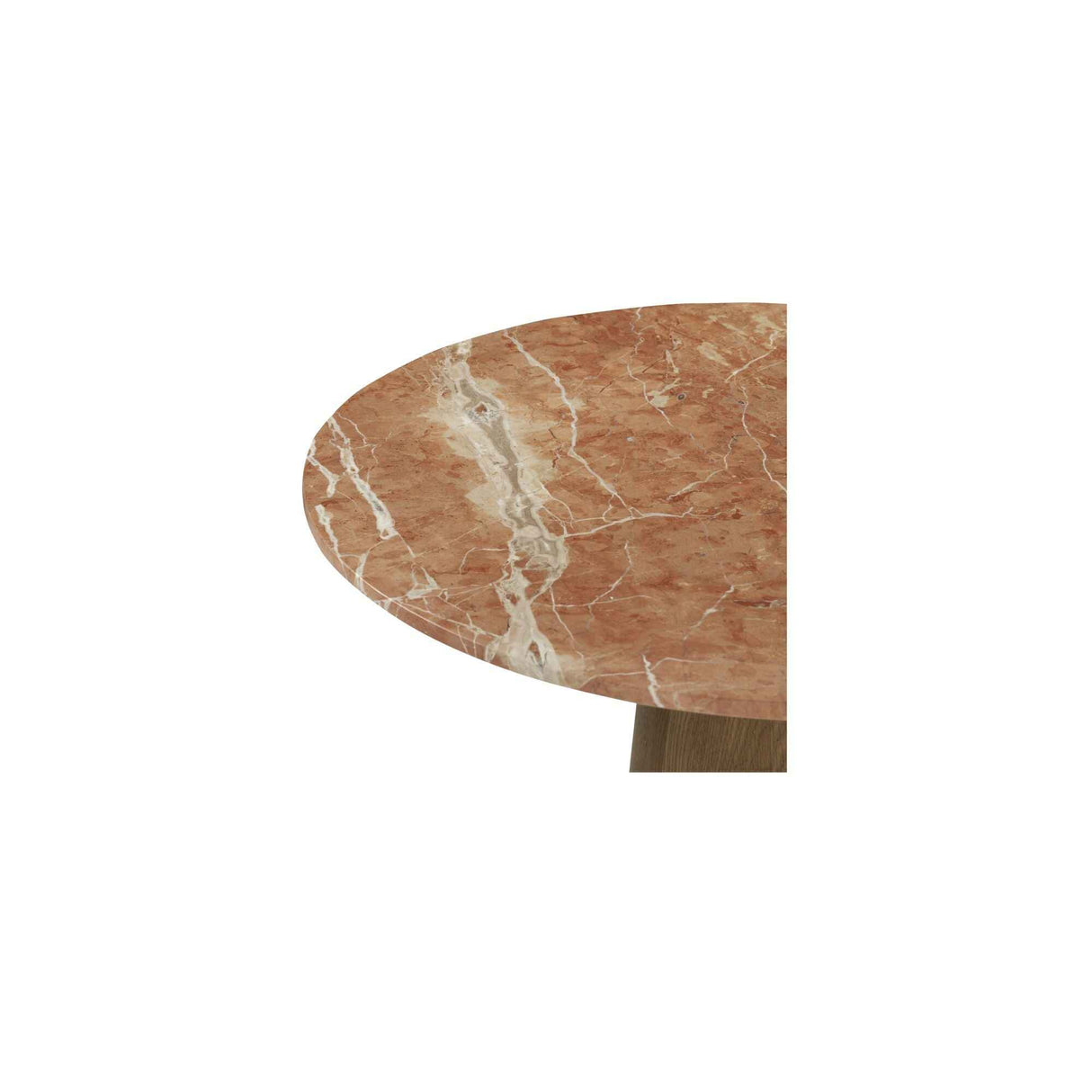 Sage Alicante Red Marble/Dark Brown Cafe Table
