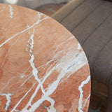 Sage Alicante Red Marble/Dark Brown Cafe Table