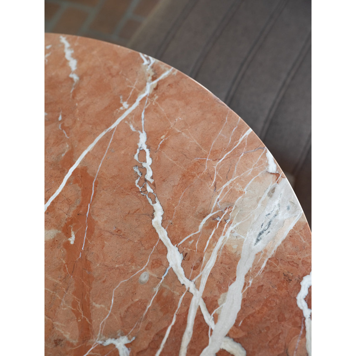 Sage Alicante Red Marble/Dark Brown Cafe Table by Moe's Home at Eve Furniture