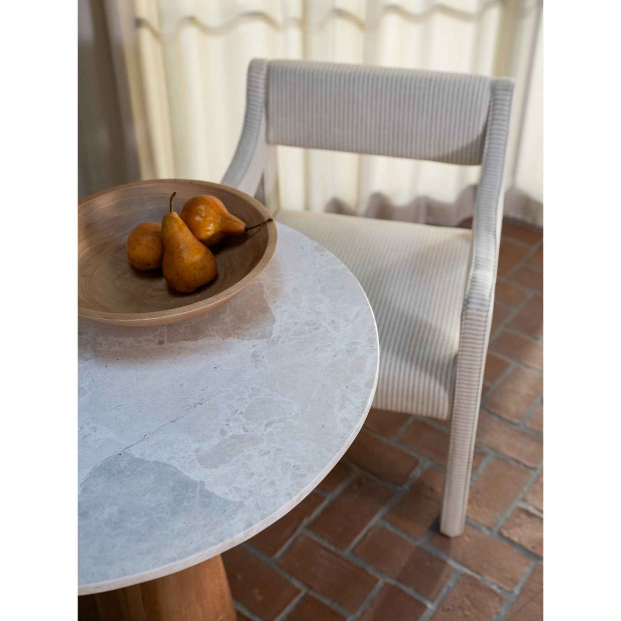 Sage Cosmos Beige Marble/Dark Brown Cafe Table by Moe's Home at Eve Furniture