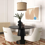 Sahara Black Oak 41" Round Dining Table by TOV Furniture at Eve Furniture
