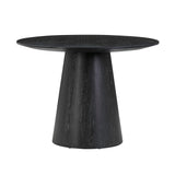 Sahara Black Oak 41" Round Dining Table by TOV Furniture at Eve Furniture