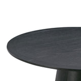 Sahara Black Oak 41" Round Dining Table by TOV Furniture at Eve Furniture