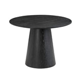 Sahara Black Oak 41" Round Dining Table by TOV Furniture at Eve Furniture