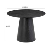 Sahara Round Oak Dining Table (41"-60") by TOV Furniture at Eve Furniture