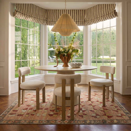 Sahara Round Oak Dining Table (41"-60") by TOV Furniture at Eve Furniture