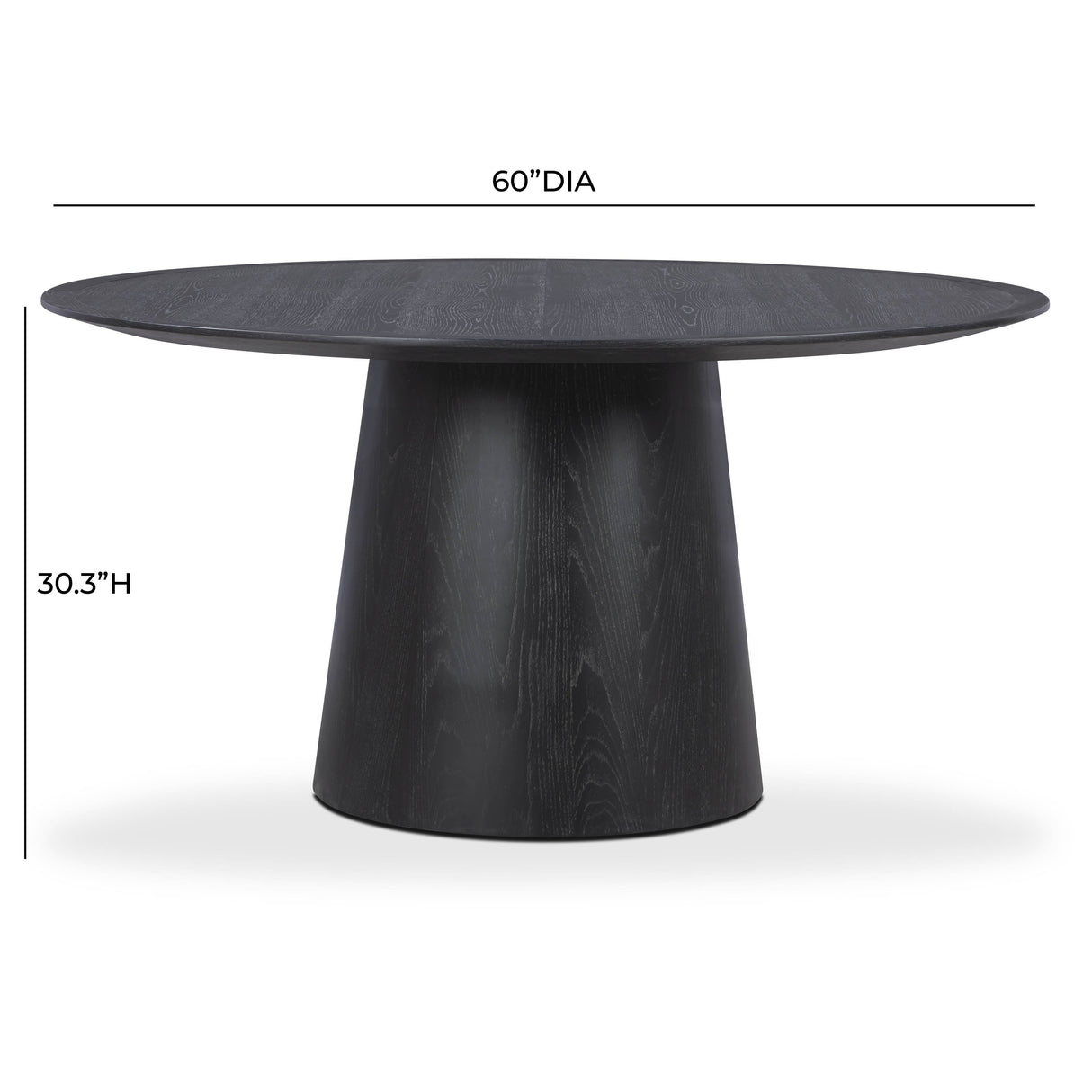 Sahara Round Oak Dining Table (41"-60") by TOV Furniture at Eve Furniture