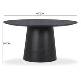 Sahara Round Oak Dining Table (41"-60") by TOV Furniture at Eve Furniture