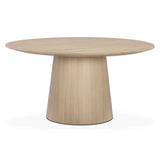 Sahara Round Oak Dining Table (41"-60") by TOV Furniture at Eve Furniture