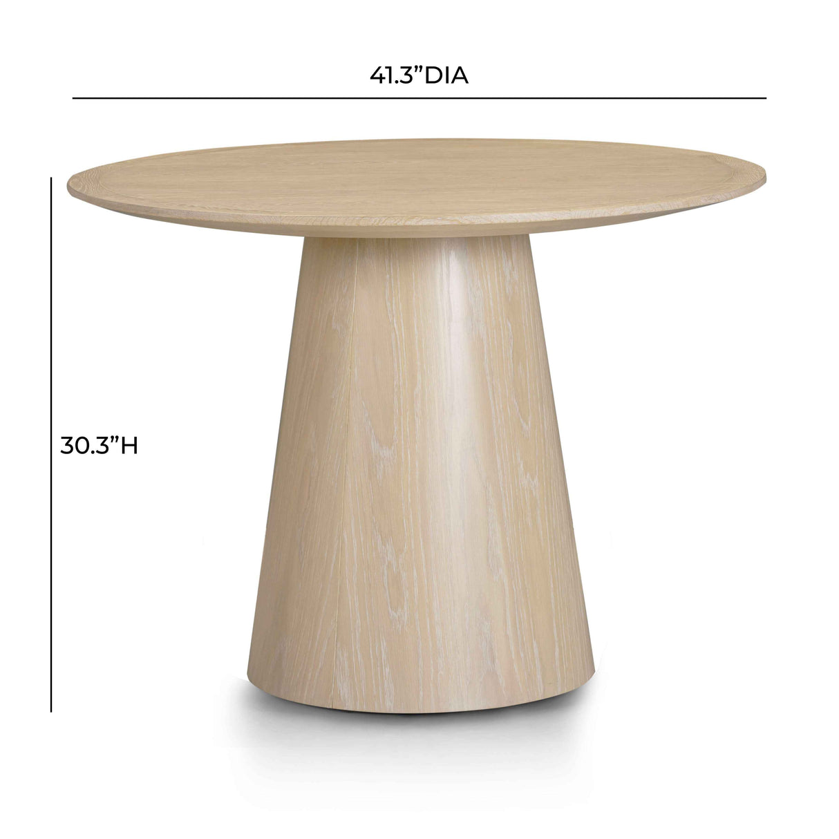 Sahara Round Oak Dining Table (41"-60") by TOV Furniture at Eve Furniture