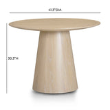 Sahara Round Oak Dining Table (41"-60") by TOV Furniture at Eve Furniture
