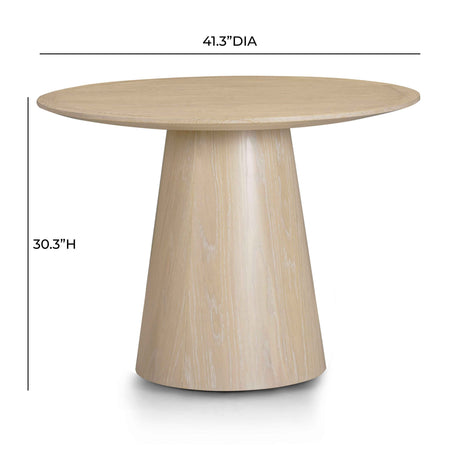 Sahara Round Oak Dining Table (41"-60") by TOV Furniture at Eve Furniture