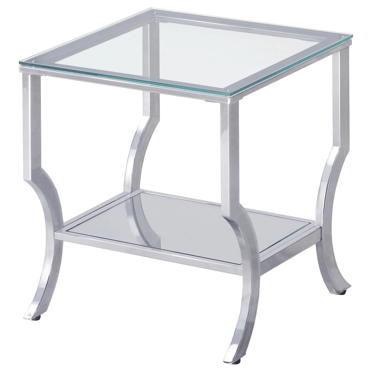 Saide Chrome 2-Piece Glass Top Coffee and End Table Set by Coaster at Eve Furniture