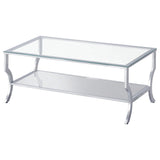 Saide Chrome 2-Piece Glass Top Coffee and End Table Set by Coaster at Eve Furniture