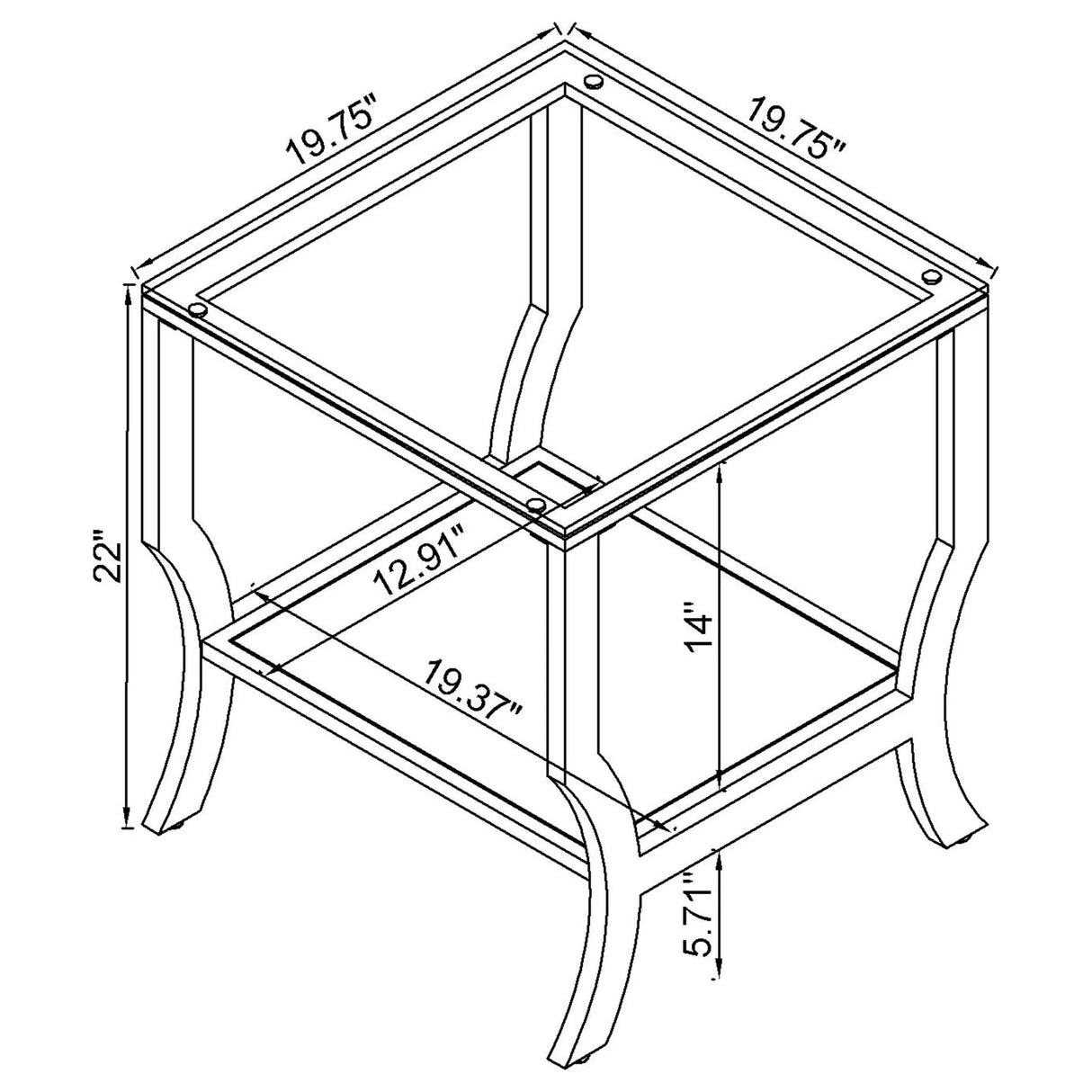Saide Chrome 2-Piece Glass Top Coffee and End Table Set by Coaster at Eve Furniture
