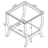 Saide Chrome 3-Piece Glass Top Coffee and End Table Set by Coaster at Eve Furniture