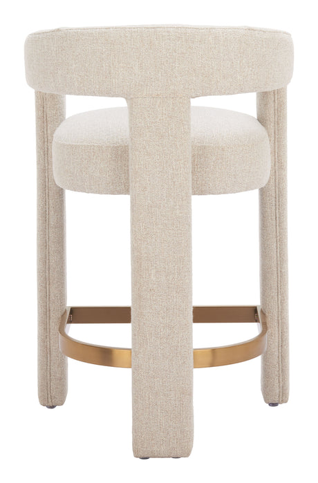 Saiko Beige Barstool by Zuomod at Eve Furniture