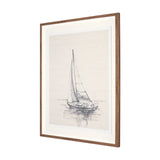 Sail Away I by Mercana Studio a Hand Embellished Framed Art Print Matted under Glass by Mercana at Eve Furniture