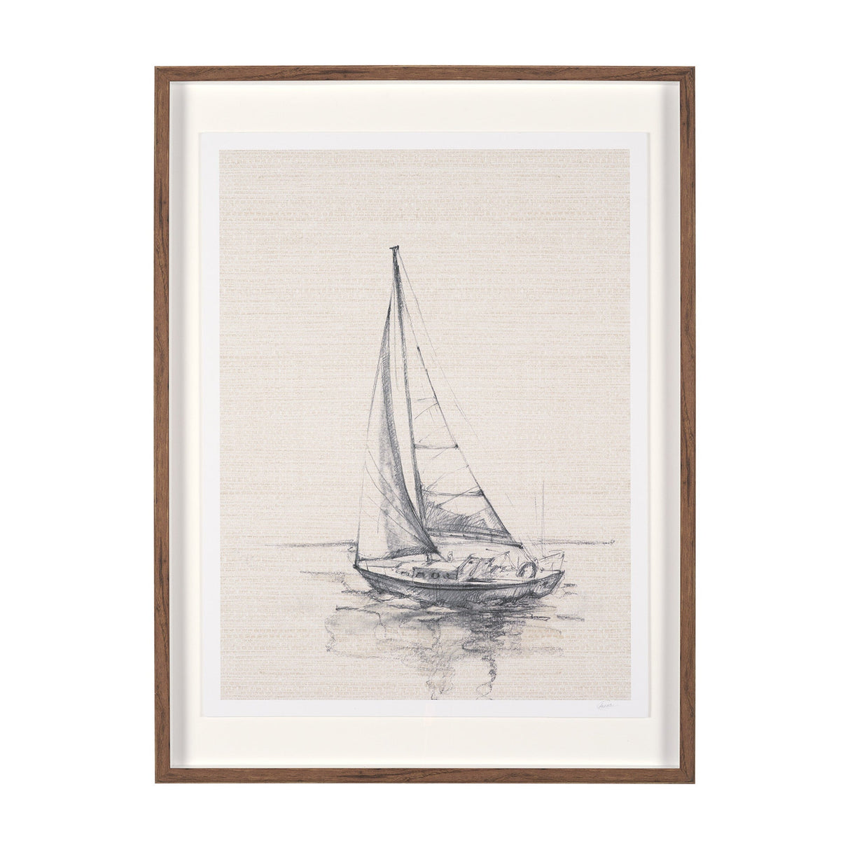 Sail Away I by Mercana Studio a Hand Embellished Framed Art Print Matted under Glass by Mercana at Eve Furniture