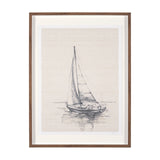 Sail Away I by Mercana Studio a Hand Embellished Framed Art Print Matted under Glass by Mercana at Eve Furniture