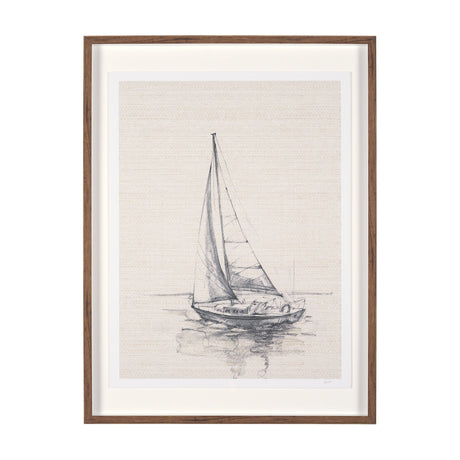 Sail Away I by Mercana Studio a Hand Embellished Framed Art Print Matted under Glass by Mercana at Eve Furniture