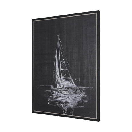 Sail Away I by Mercana Studio a Hand Embellished Textured Framed Canvas by Mercana at Eve Furniture