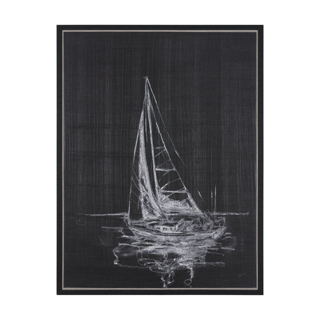 Sail Away I by Mercana Studio a Hand Embellished Textured Framed Canvas by Mercana at Eve Furniture