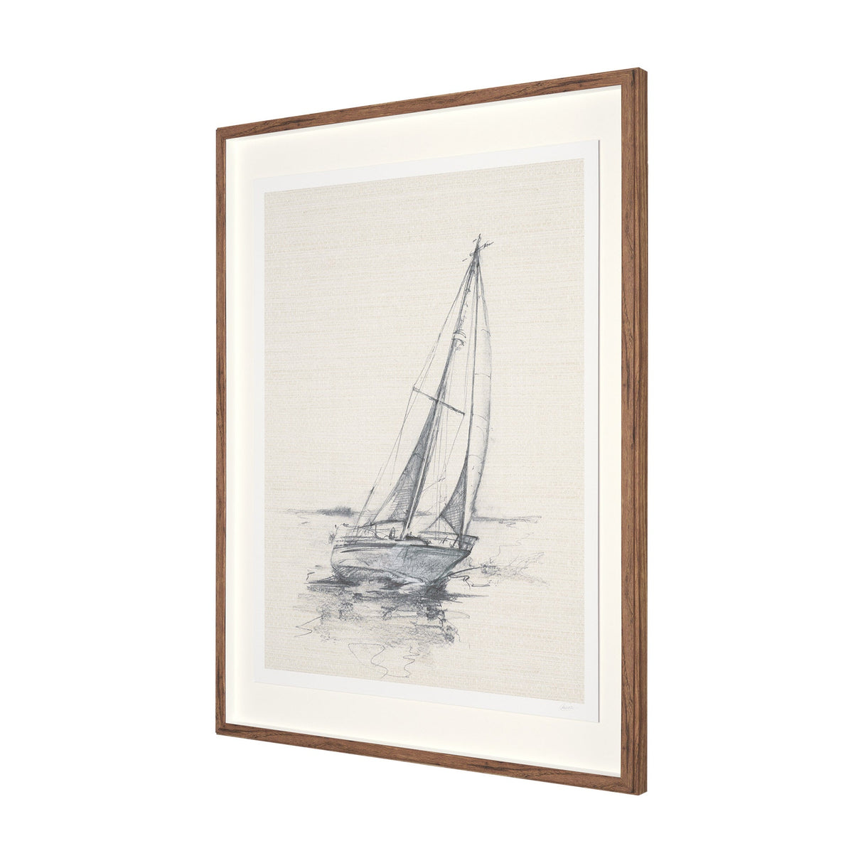 Sail Away II by Mercana Studio a Hand Embellished Framed Art Print Matted under Glass by Mercana at Eve Furniture
